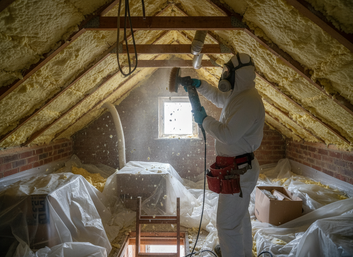 Residential Spray Foam Removal in Barnstaple, Devon